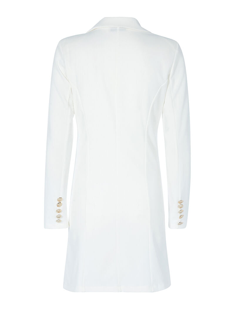 Robe style veste de tailleur - blanc - 2
