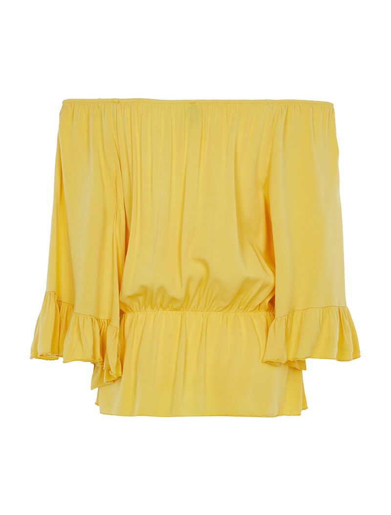 Blouse à manches pagode - jaune - 2
