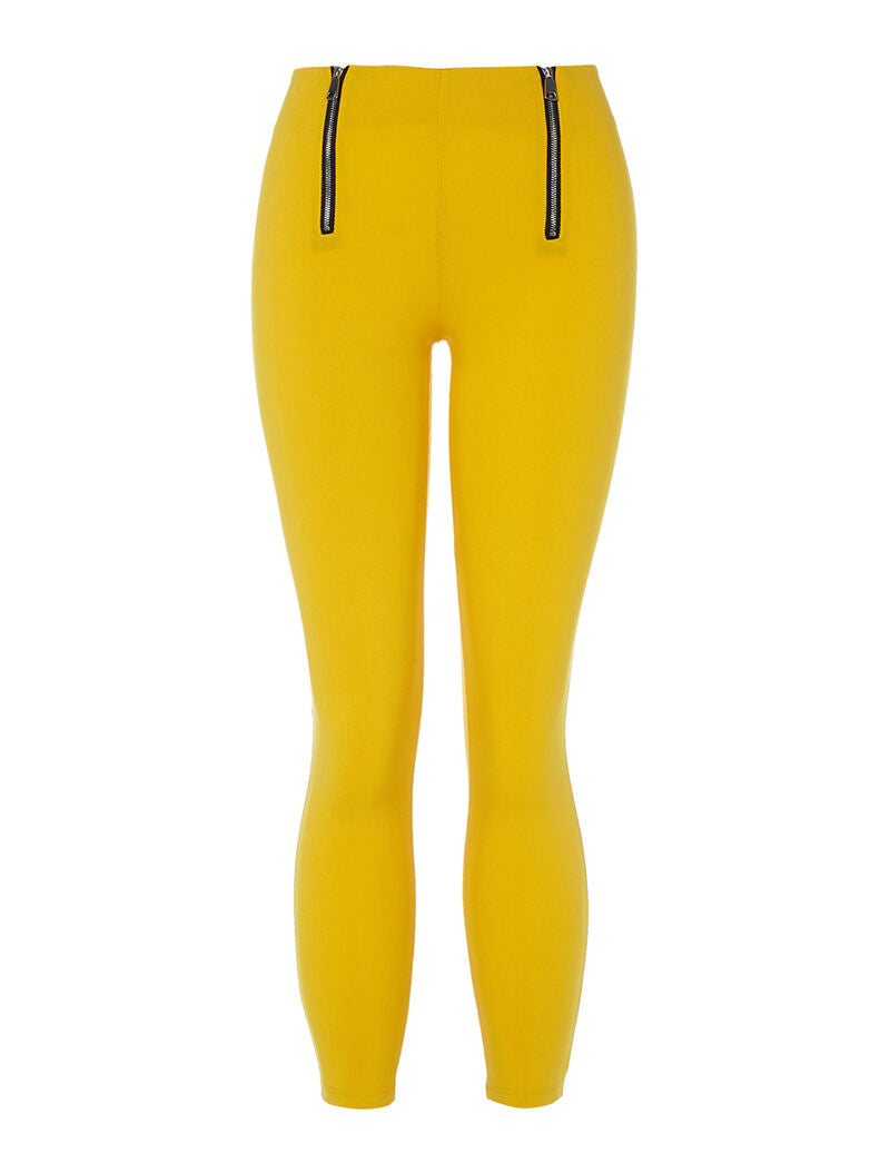 Legging ultra skinny zippé - jaune - 3