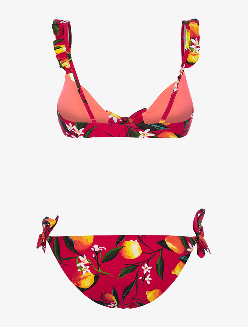 Bikini à imprimé citrons - rouge - 2