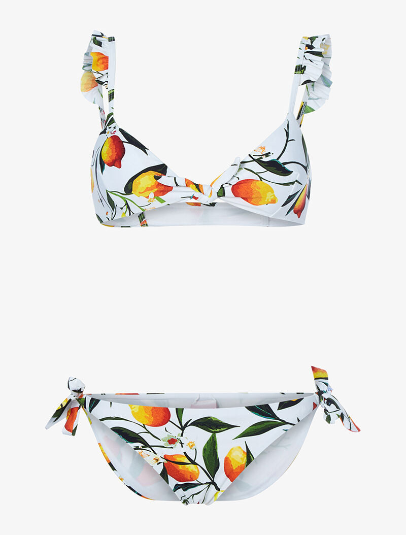 Bikini à imprimé citrons - blanc - 1