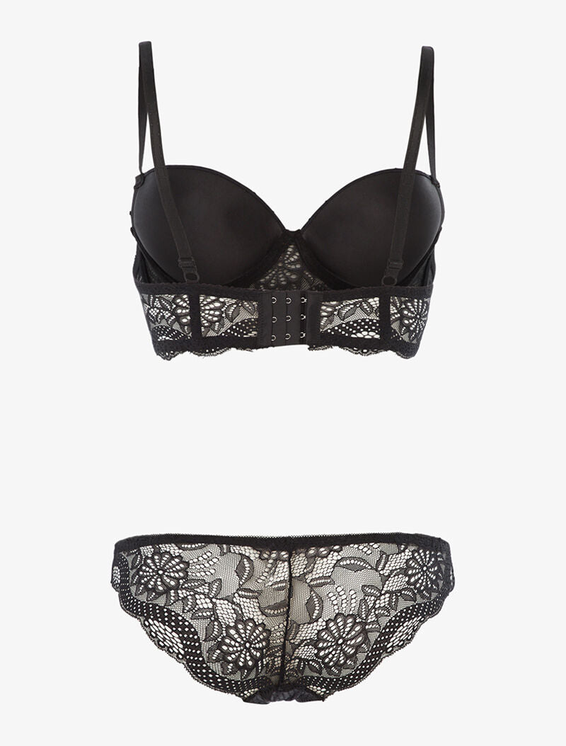 Ensemble soutien-gorge bustier - noir - 2
