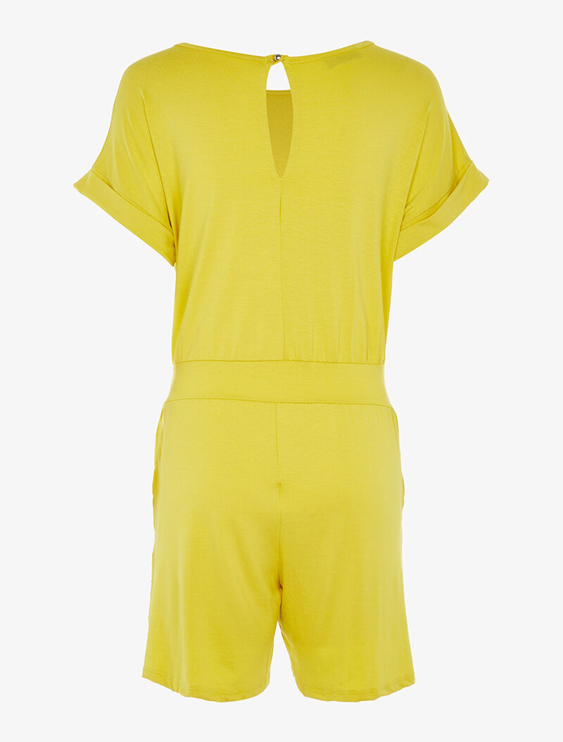 Combishort ceinturé fluide - jaune - 2