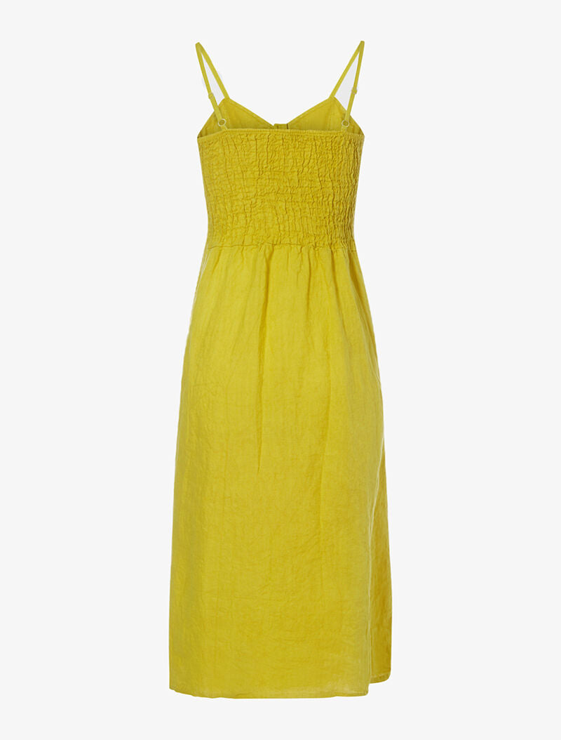 Robe longue en lin - moutarde - 2