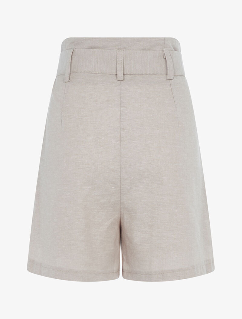 Short taille empire en lin - beige - 2