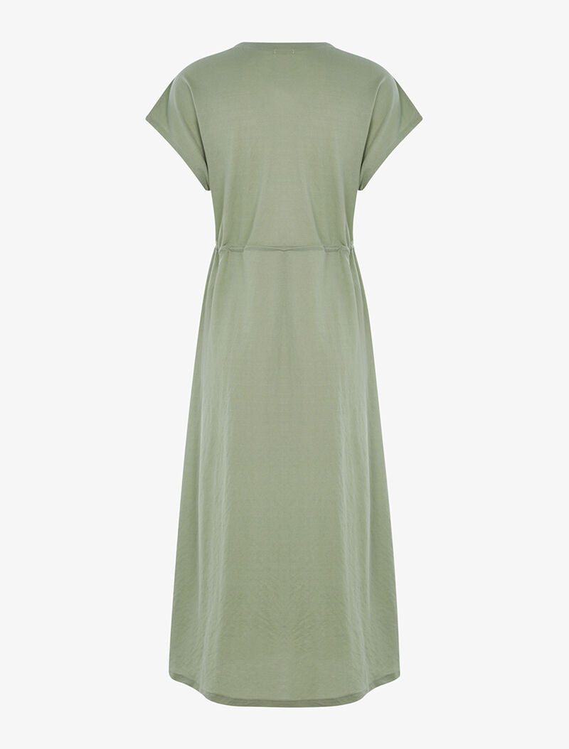 Robe chasuble à boutonnière - vert clair - 2