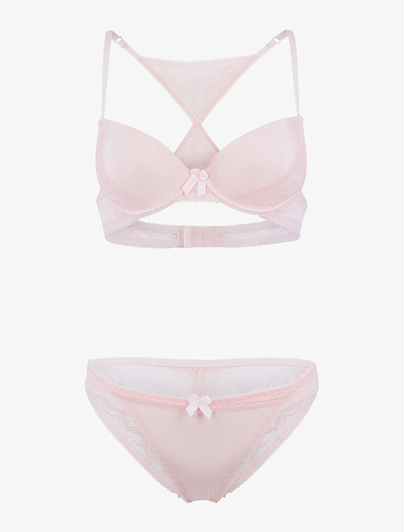 Ensemble à dos nageur stylisé - rose orange - 1