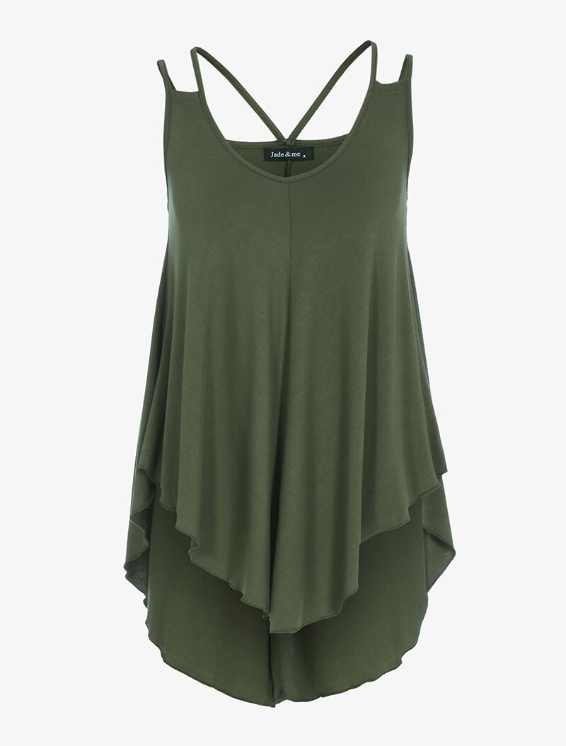 Débardeur à double bretelles - kaki - 1