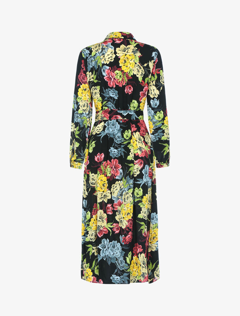 Robe à imprimé grosses fleurs - jaune - 2