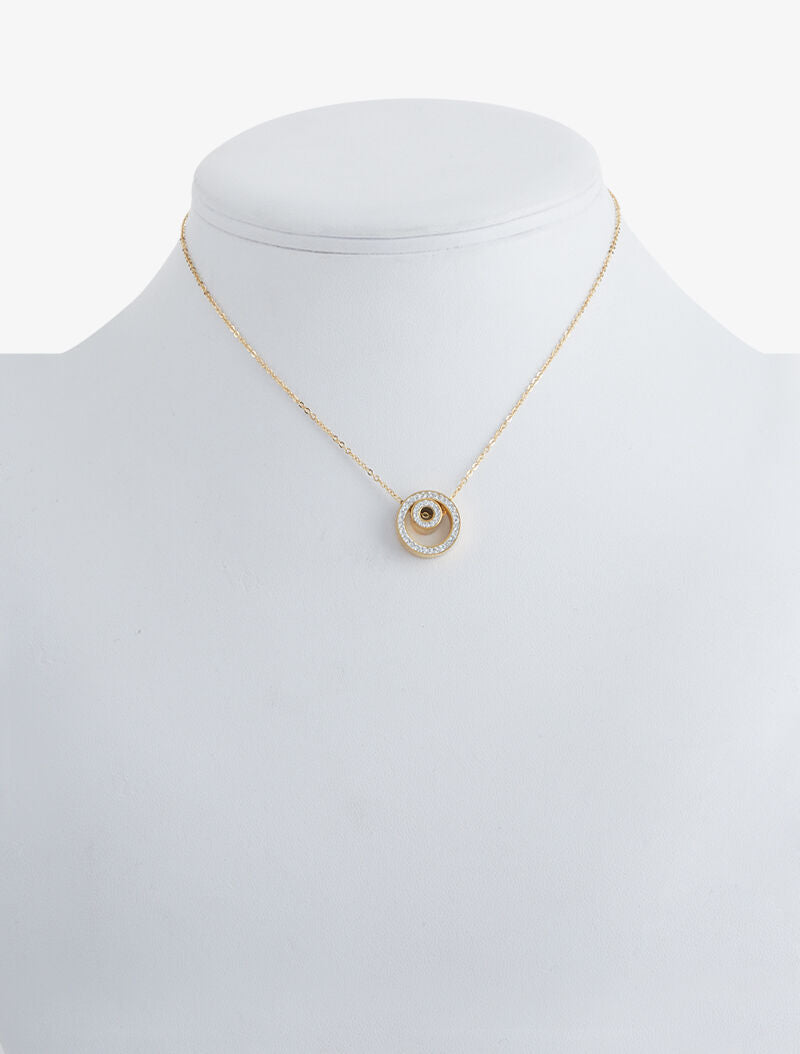 Collier cercles emboités - or - 1