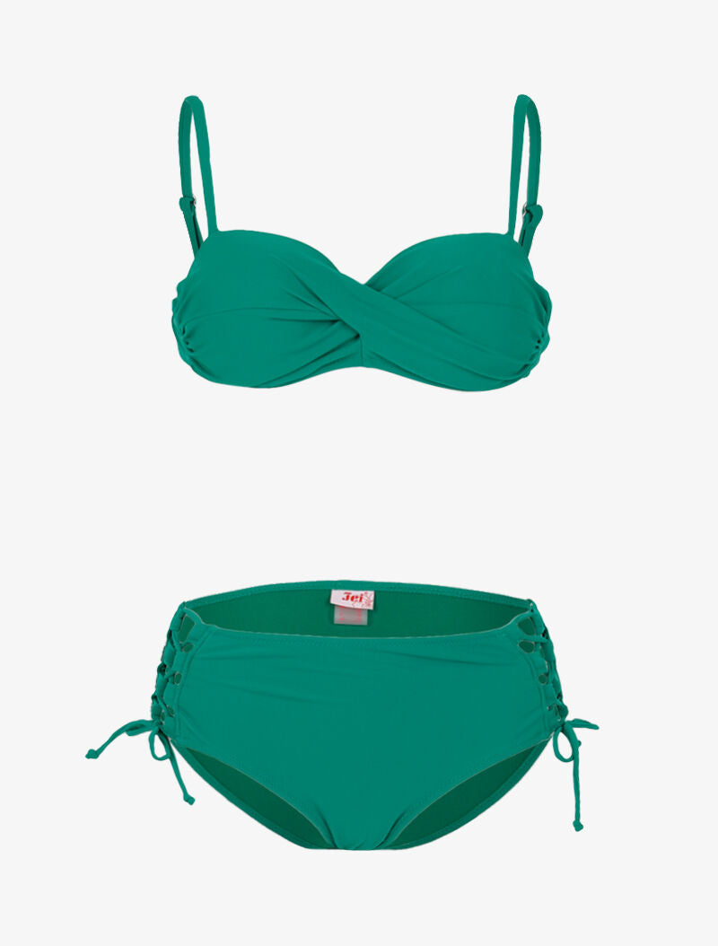 Bikini à culotte lacée - vert - 3