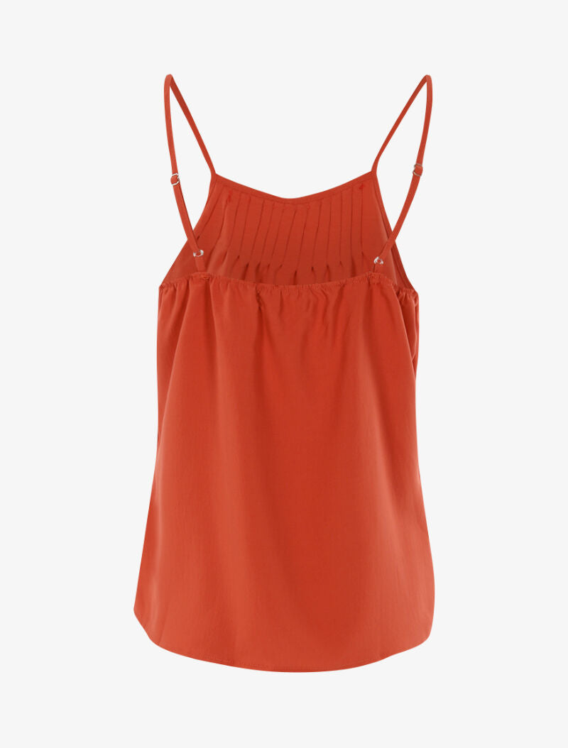 Top à encolure perlée - rouille - 2