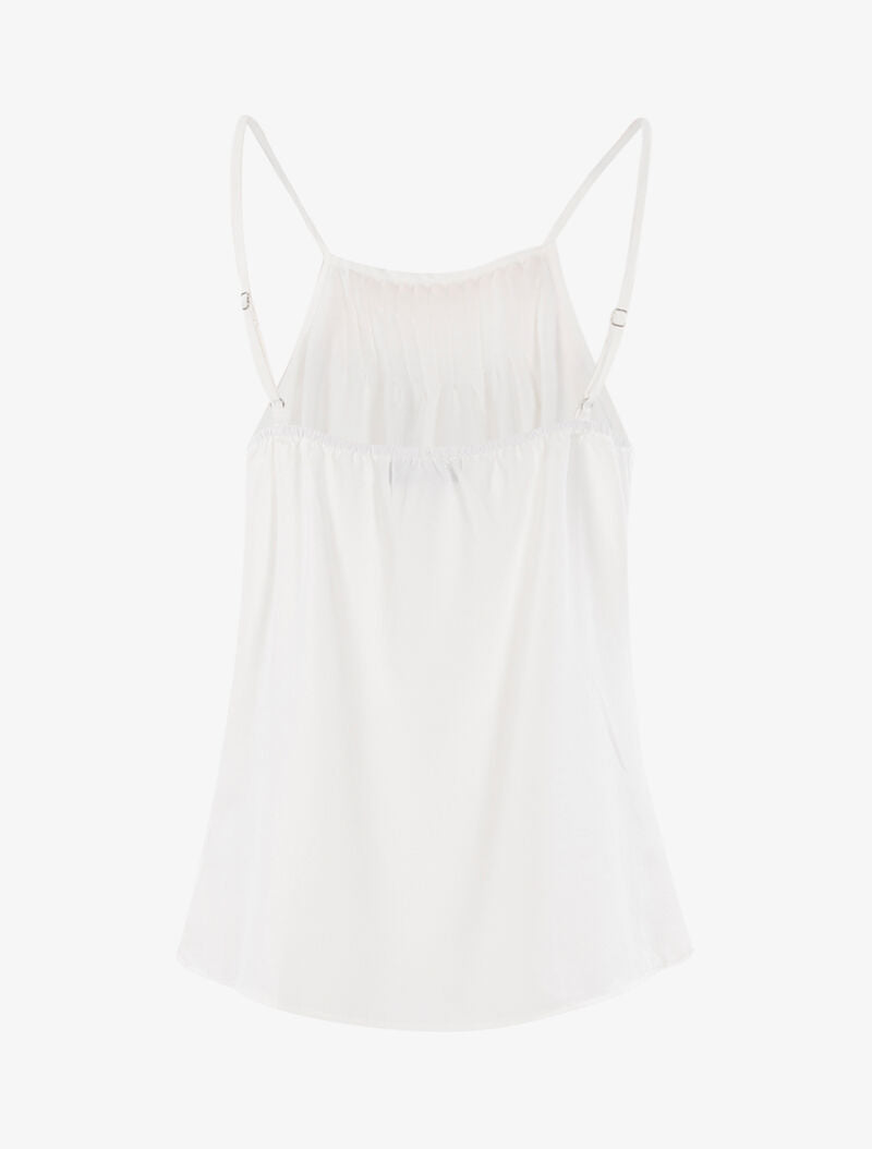 Top à encolure perlée - blanc - 2