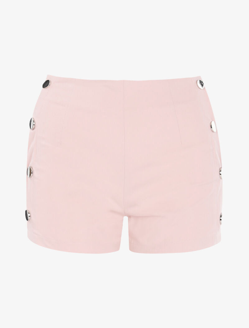 Mini short à boutonnières - rose - 1
