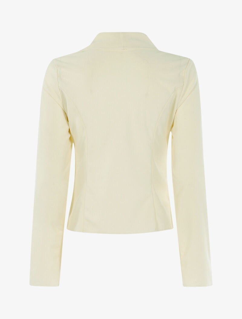 Veste ouverte à détails zippés - beige - 2