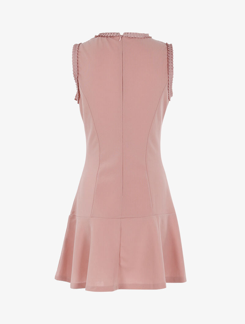 Robe à empiècements satinés - rose - 2