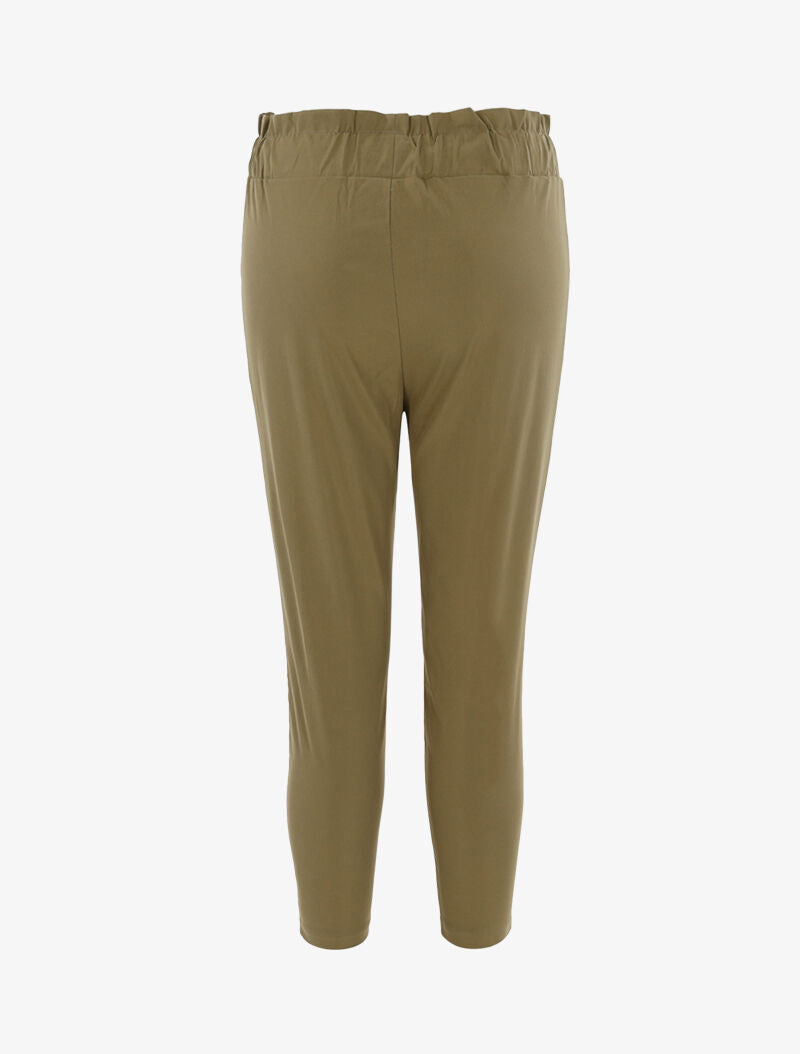 Pantacourt à taille empire - kaki - 2