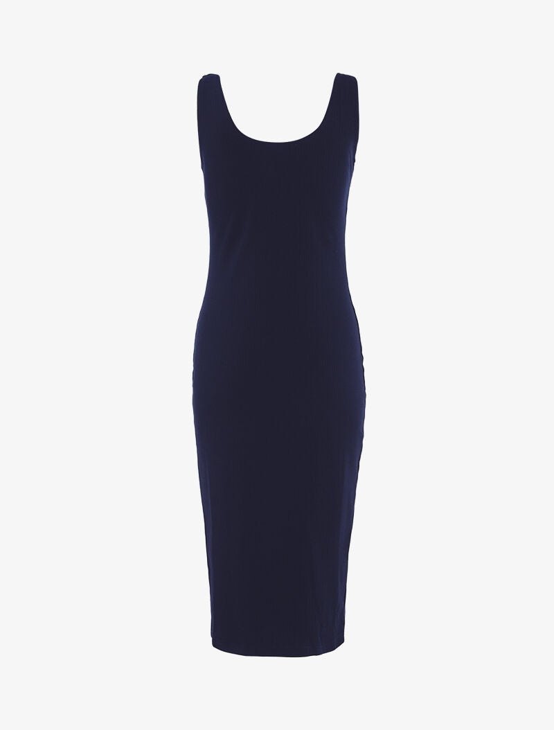 Robe côtelée à boutonnière - marine - 2