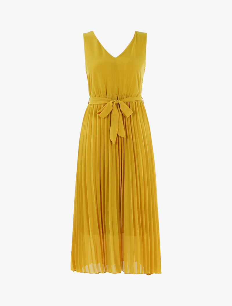 Robe à bas gaufré - jaune - 1