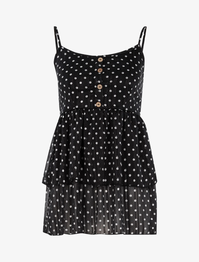 Top à rayures irisées et pois - noir/blanc - 3