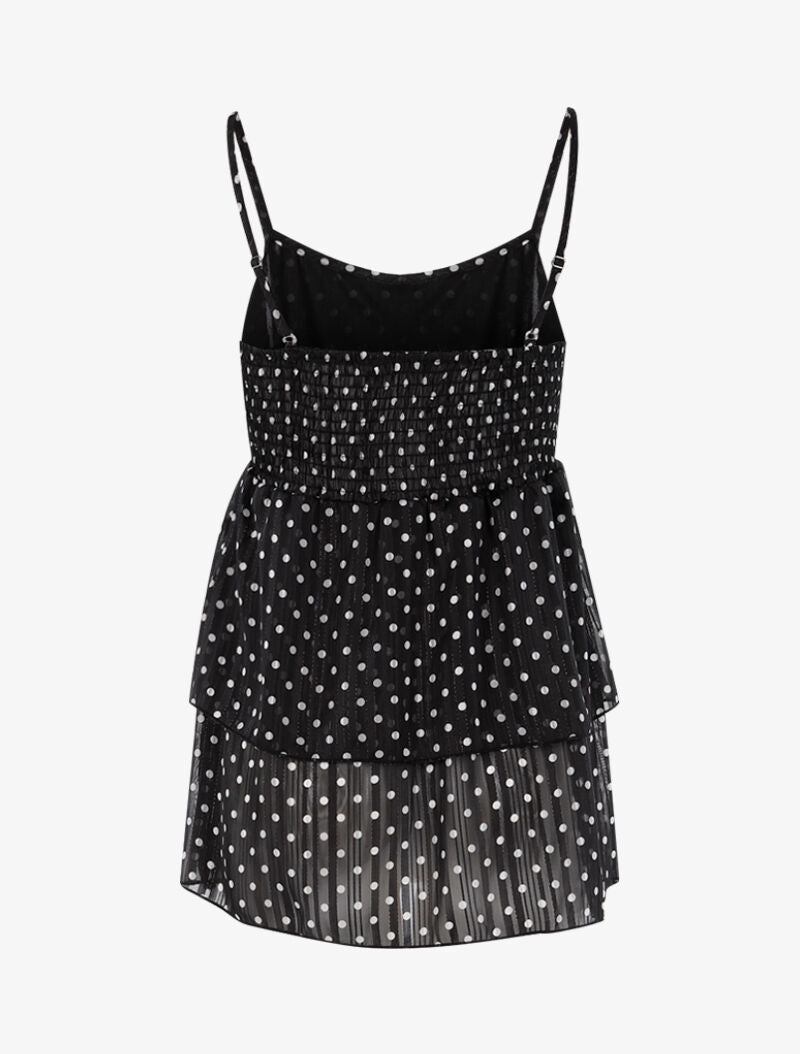 Top à rayures irisées et pois - noir/blanc - 2