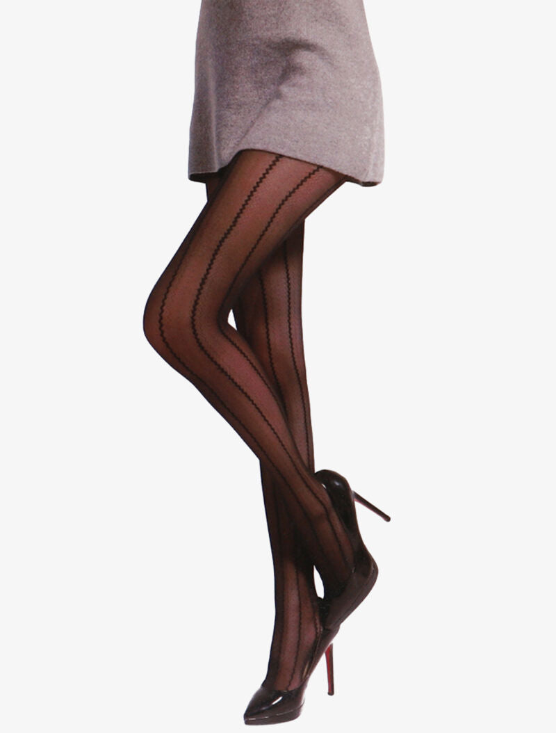 Collants à rayures - noir - 2