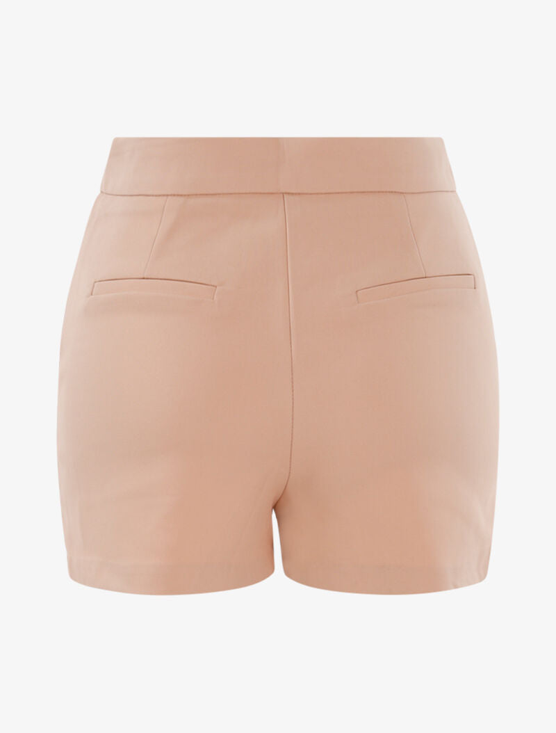 Short droit épais en coton mélangé - rose - 2