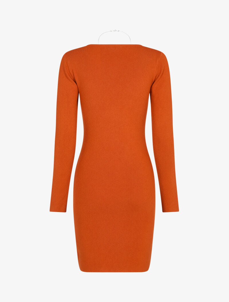 Robe pull basique - orange - 2