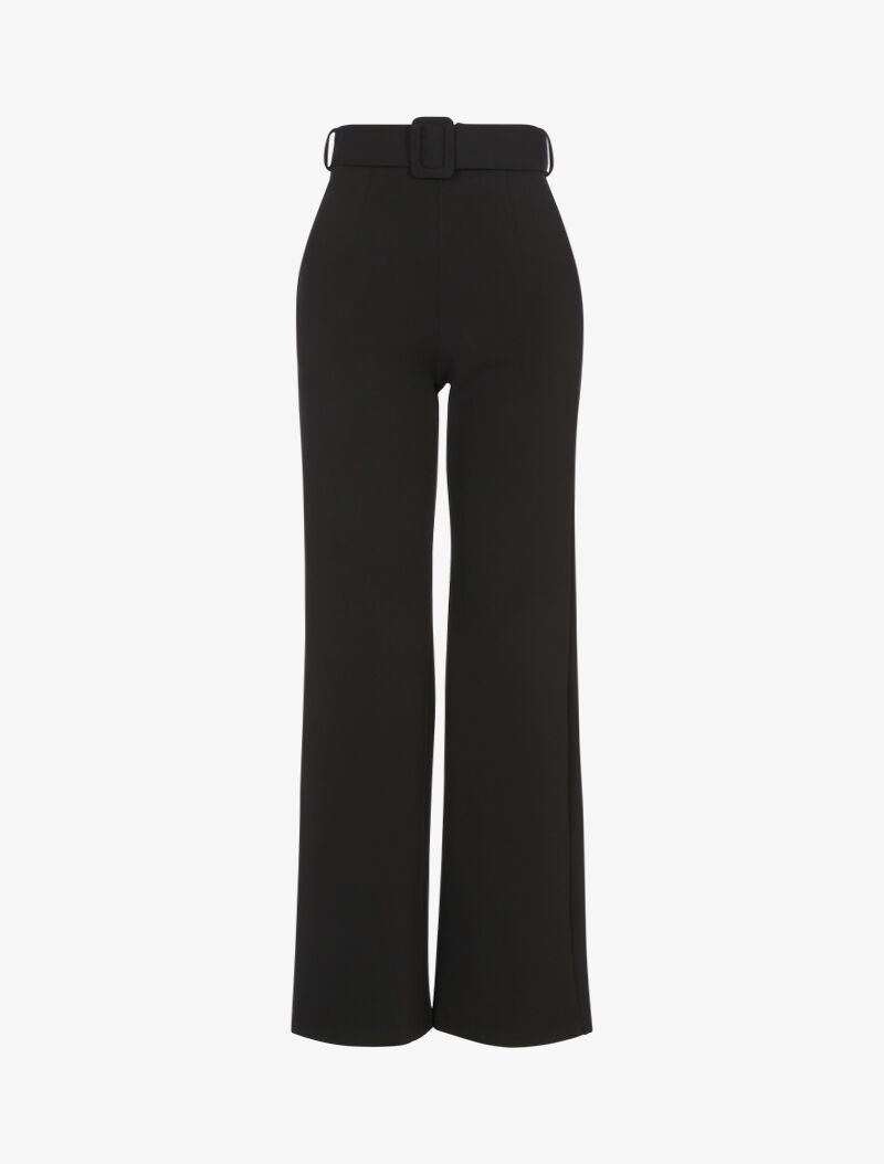 Pantalon ample uni - noir - 1
