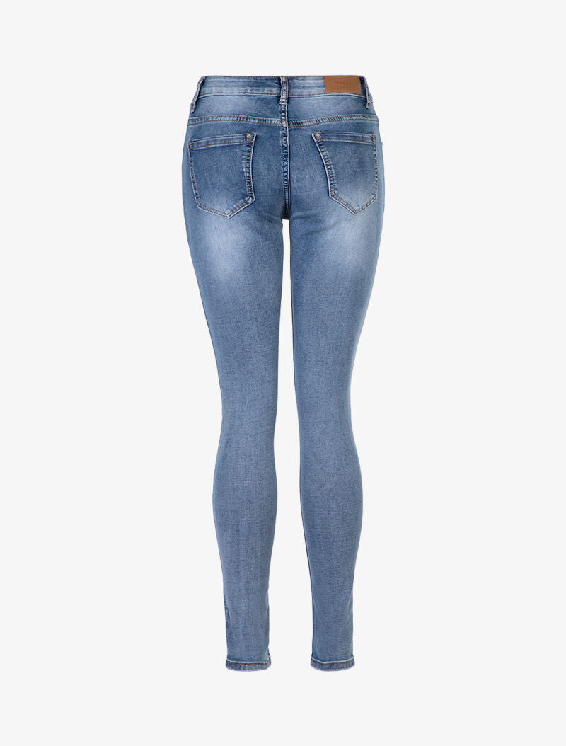 Jean slim aspect délavé - bleu denim - 2