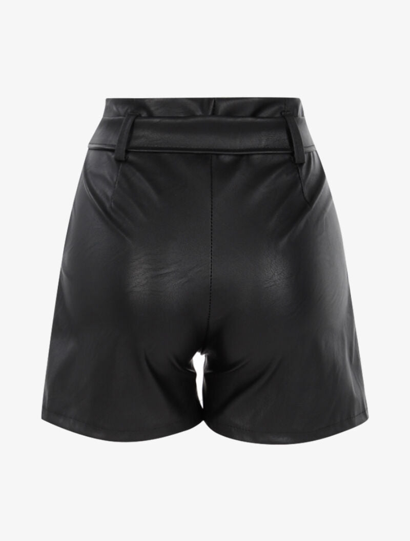 Short taille empire ceinturée - noir - 2