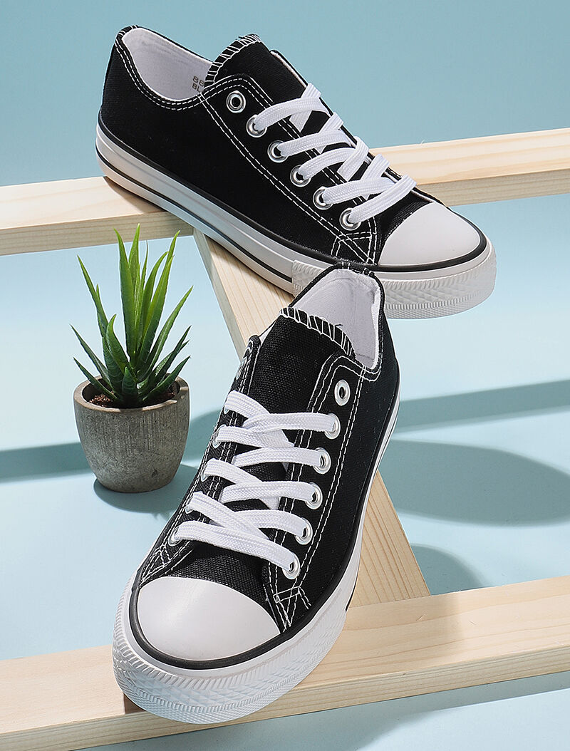 Tennis basses unies - noir - 1