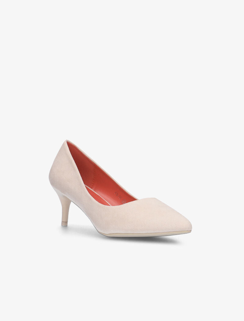 Escarpins suédés unis - beige rosé - 2