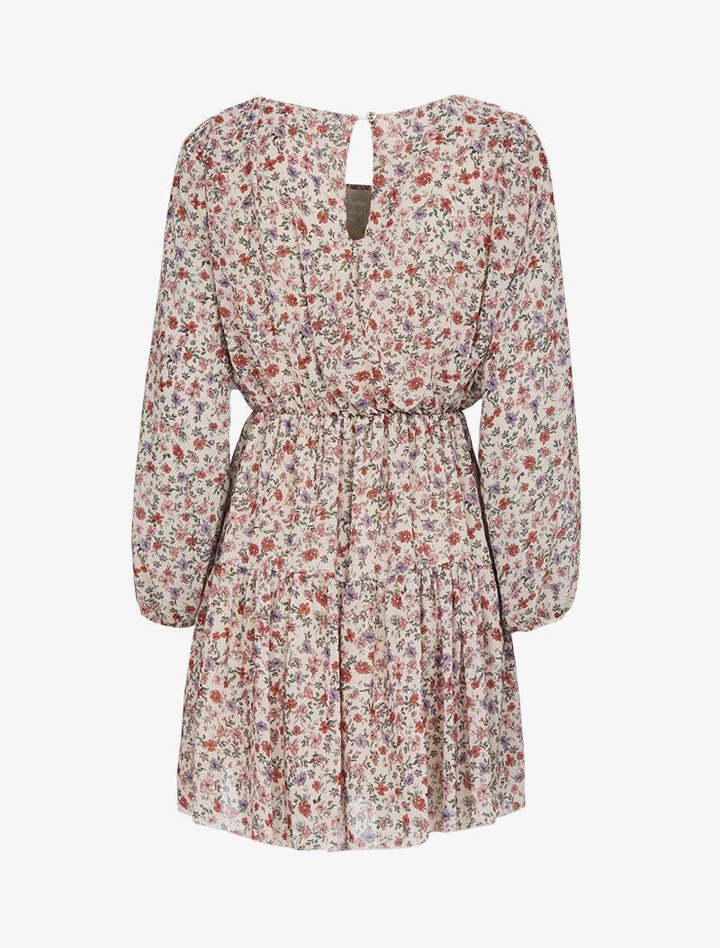 Robe patineuse à imprimé floral - beige - 3