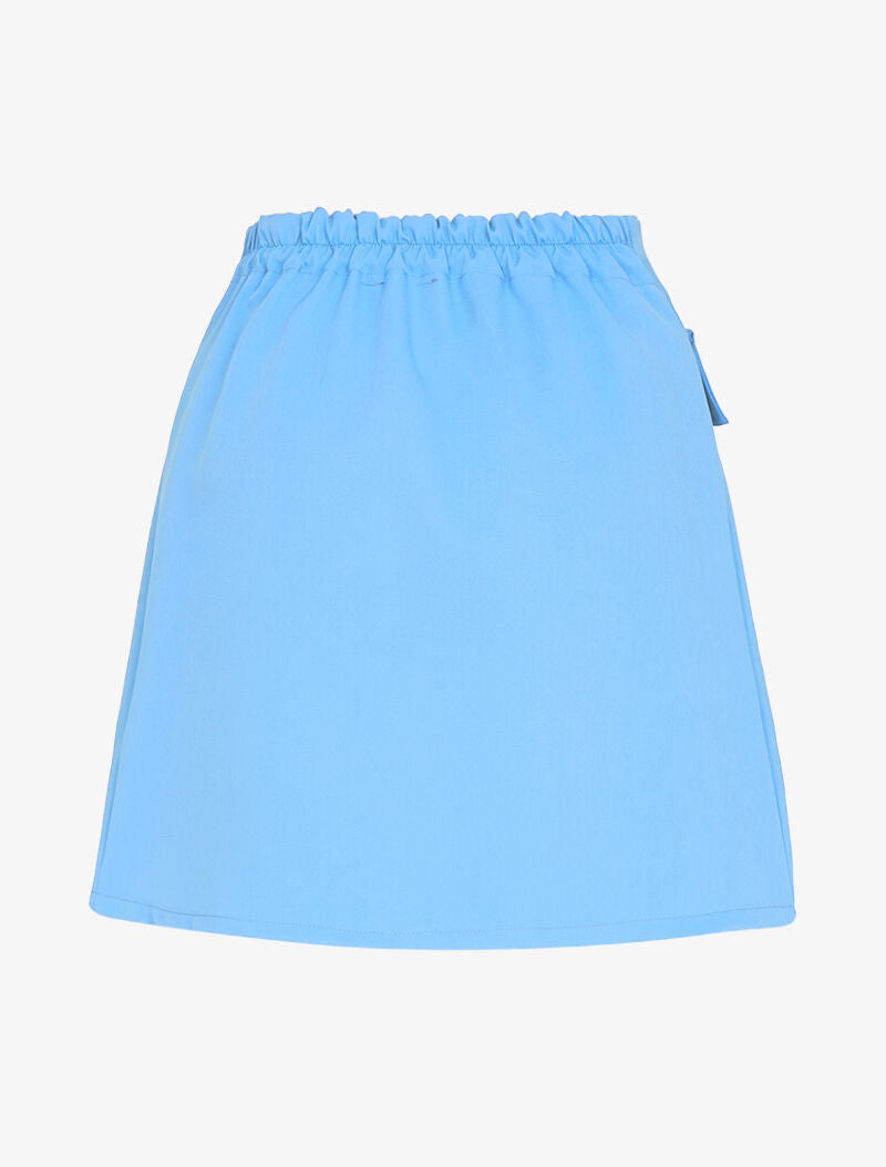 Mini jupe à boutons contrastants - bleu ciel - 3