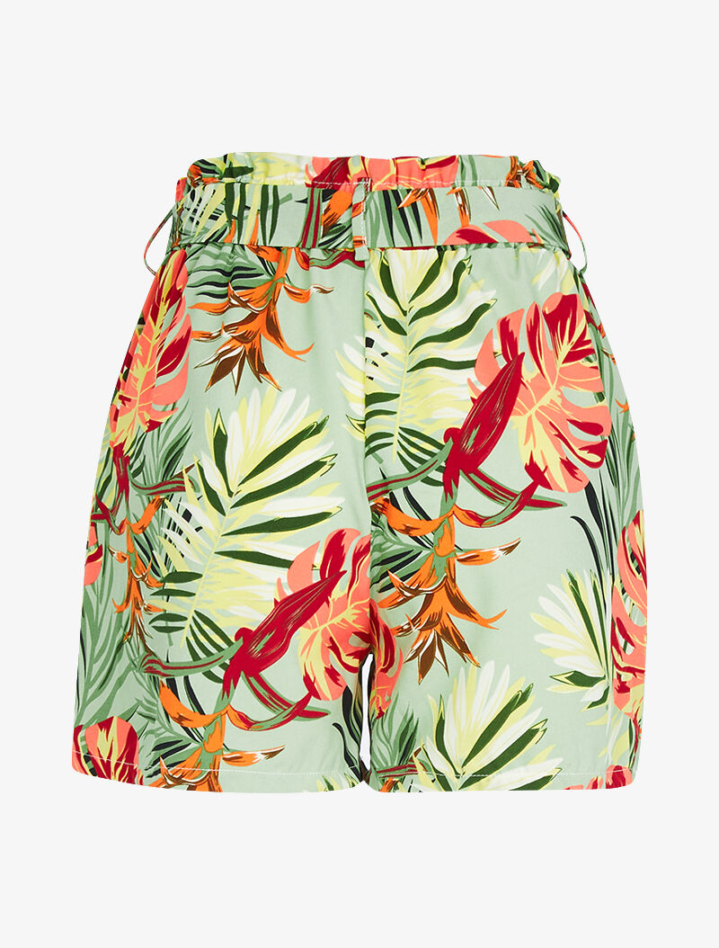 Short fluide à imprimé tropical - vert - 2