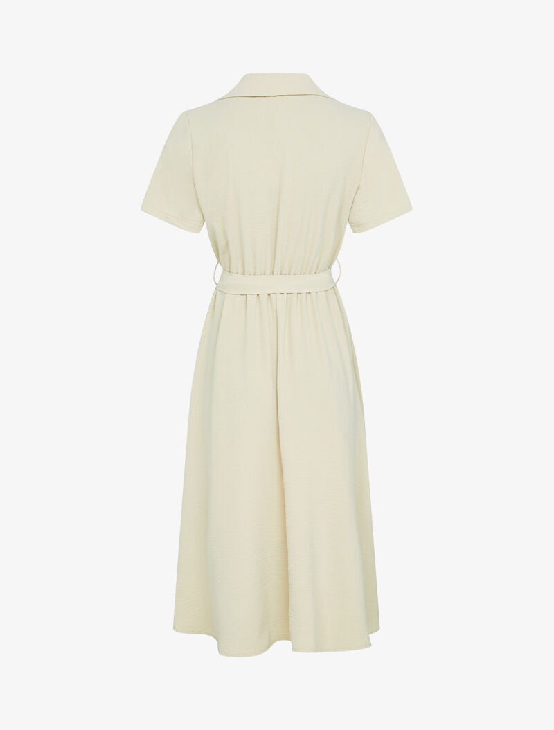 Robe à buste boutonné - beige - 2