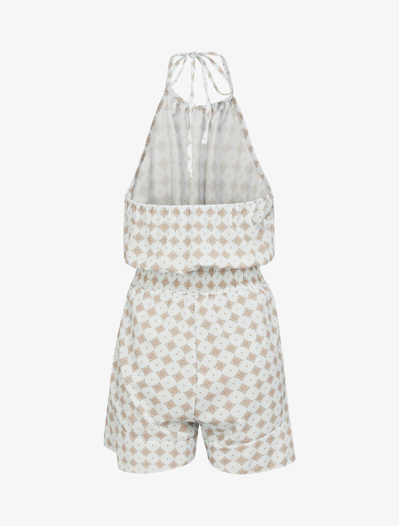 Combishort fluide à imprimés - beige - 2