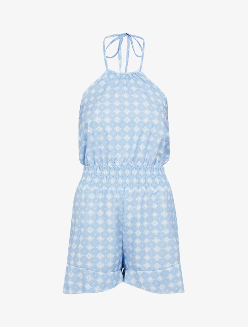 Combishort fluide à imprimés - bleu ciel - 2