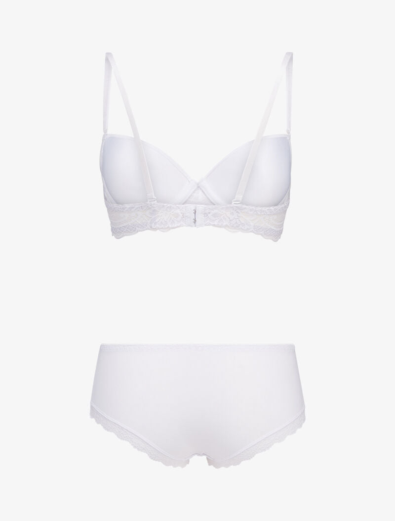 Ensembles en dentelle à shorty ajouré - blanc - 2