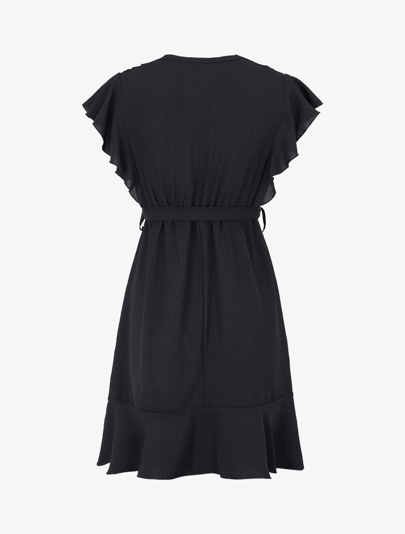 Robe à buste plissé cache coeur - noir - 2