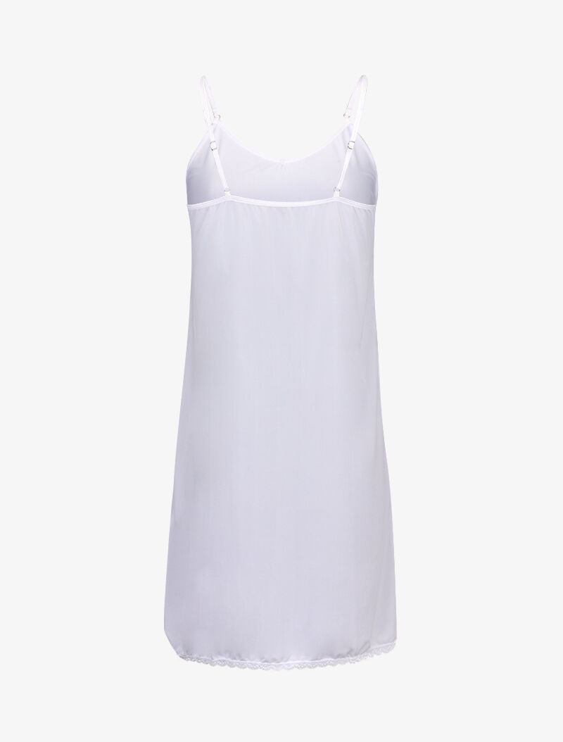 Nuisette basique à bord dentelle - blanc - 2