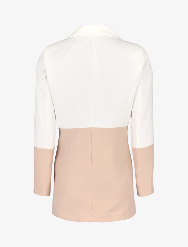 Blazer color block - beige - 2