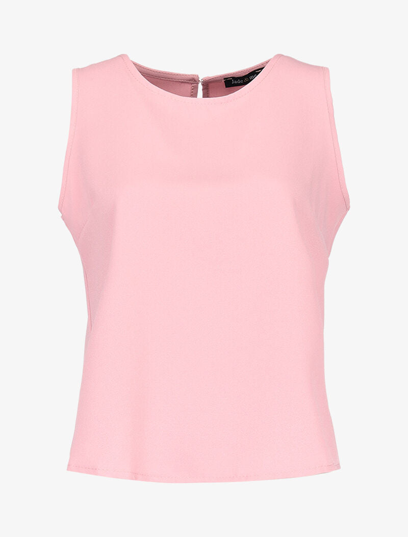 Ensemble débardeur et short fluide - rose - 3