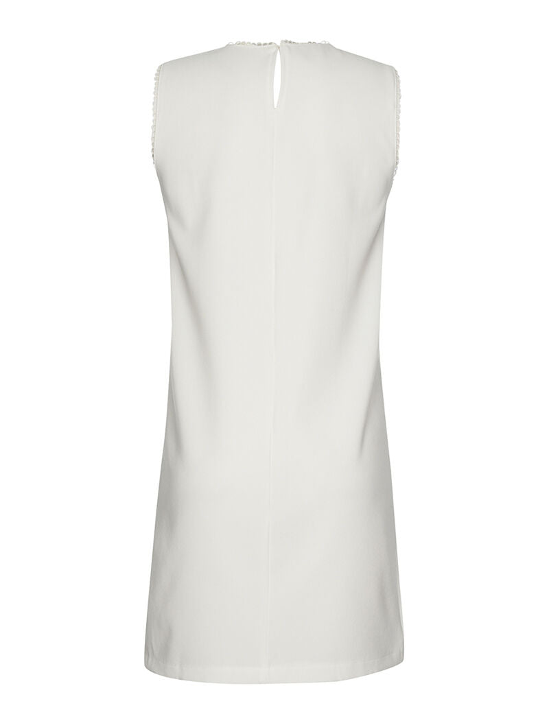 Robe plastron volanté - blanc - 2
