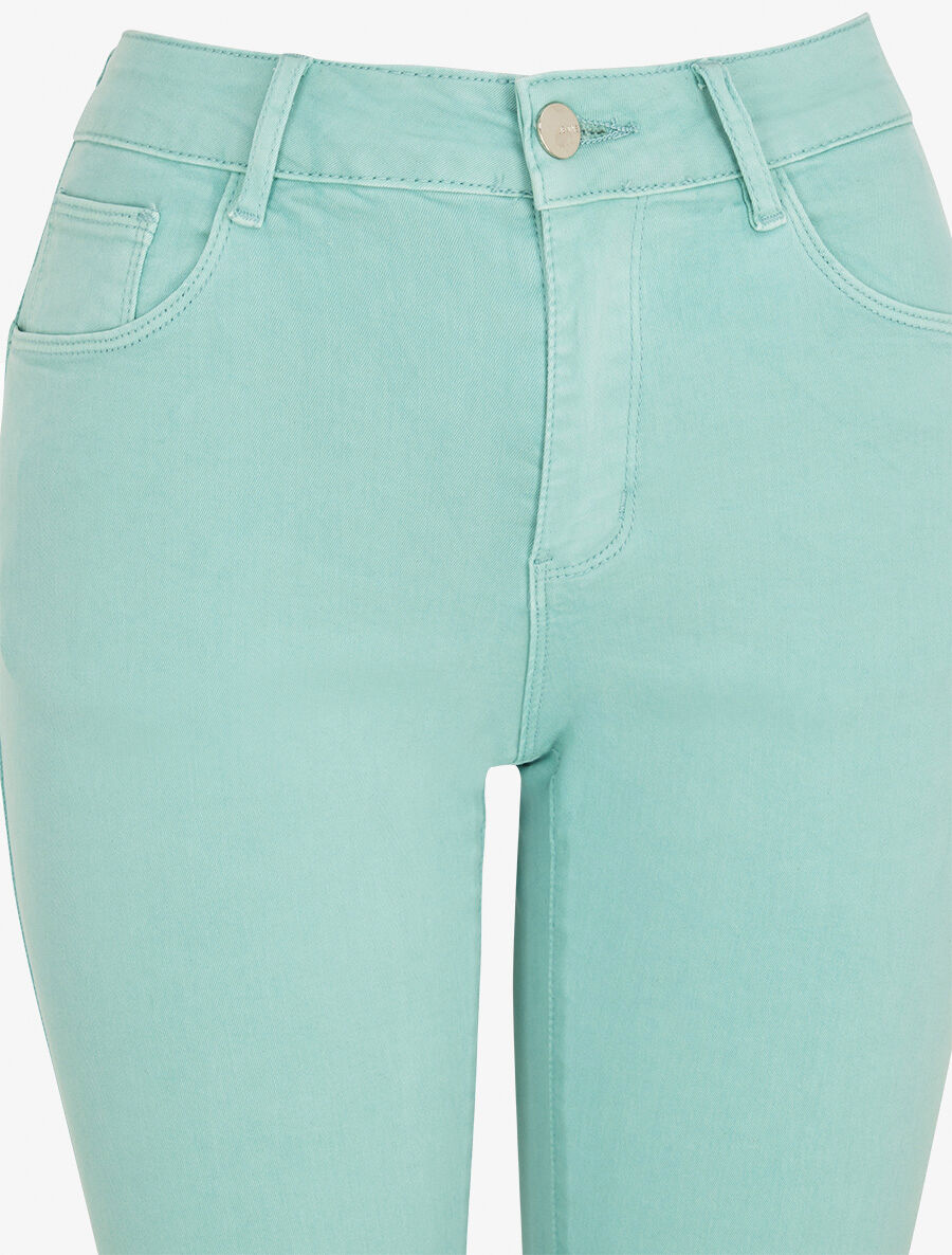 Jean uni standard coupe slim - Vert d&