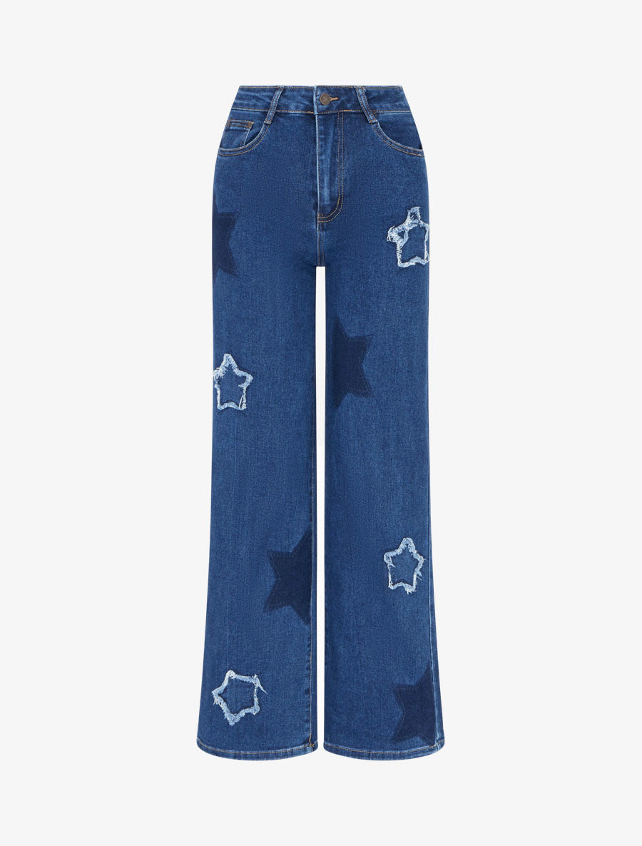 Pantalon Jeans French Connection Taille 34 Délavé Bleu Imprimé - Coupe Slim, Occasion Parfait état