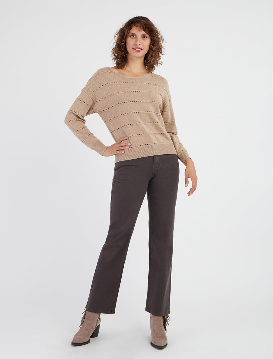 Jean wide leg 5 poches - Gris anthracite