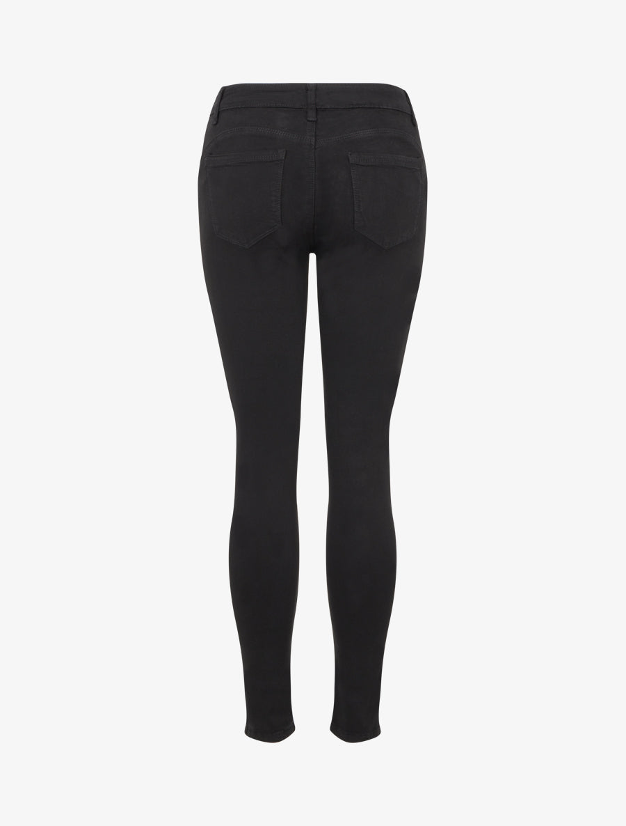 Jean skinny effet push-up taille haute - Noir