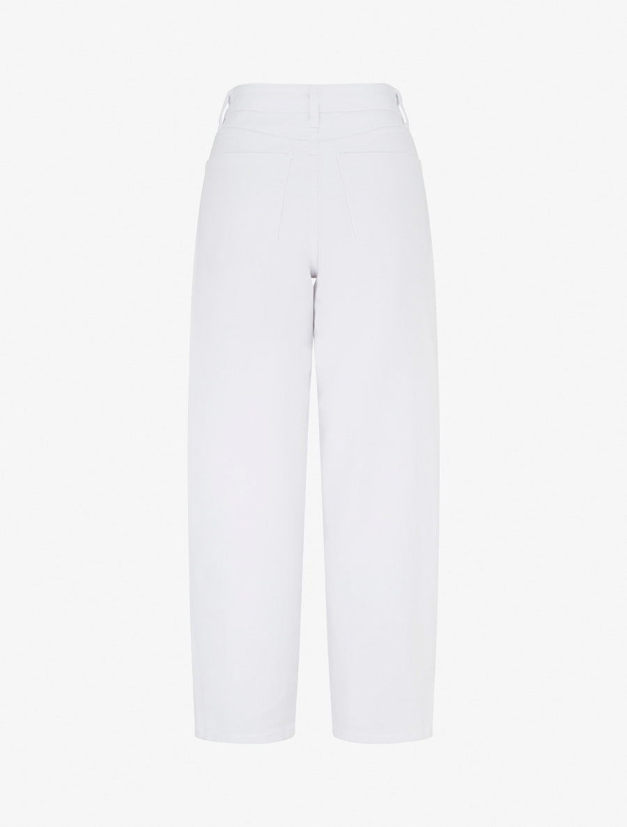 Jean ballon coupe droite - Blanc